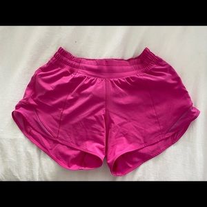 Lululemon Hotty Hot Sonic Pink 4” Shorts (Tall) Lightly Worn